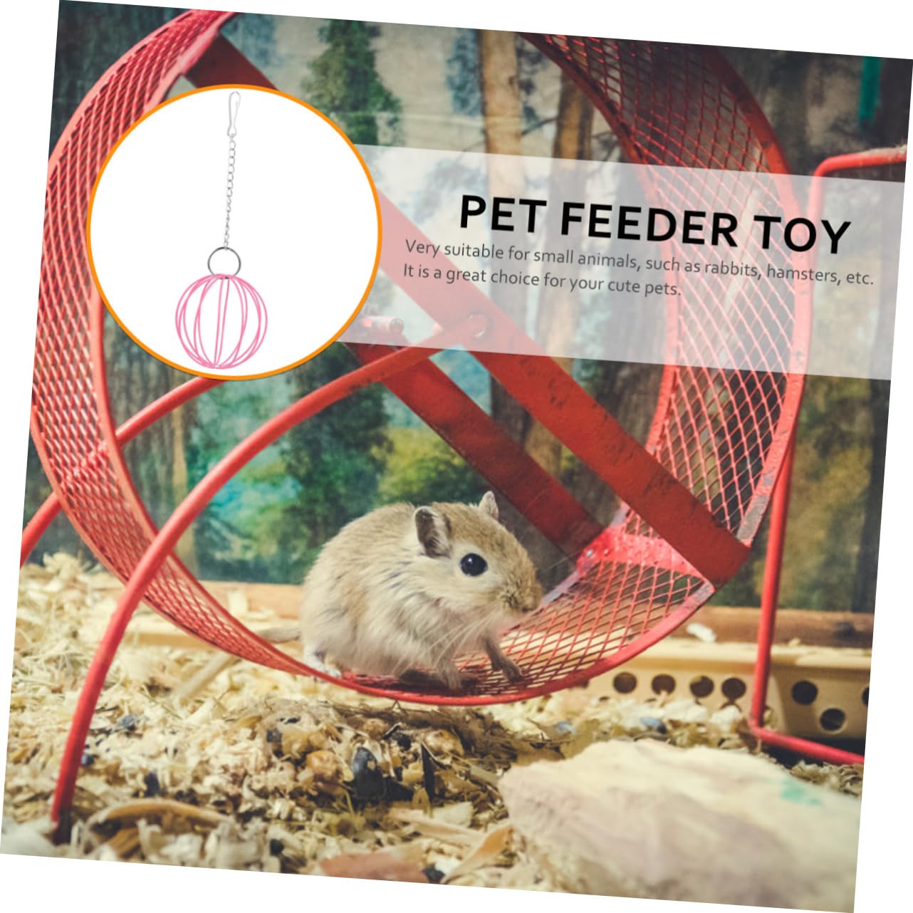 DOITOOL 8stücke Teiliges Hamster-Spielzeug-Set Mit Hängenden Futterbällen Bunte Futterspielzeuge Für Hamsterkäfig Einfach Zu Reinigen Befüllen Abnehmbar Und Vielseitig Einsetzbar