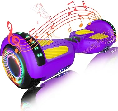 SIMATE Hoverboard, Bluetooth All Terrain Hover Boards with LED Lights and APP Control, Gifts for Kids Adults Girls Boys, for All Ages