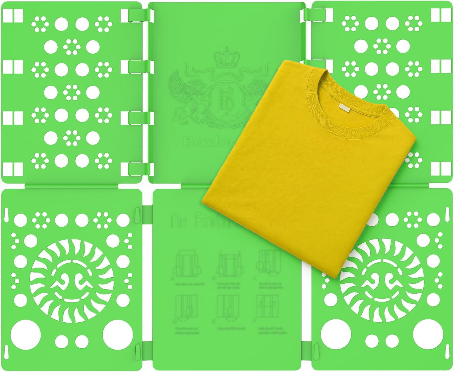 BOXLEGEND V2 shirt folding board t shirts clothes folder durable plastic laundry folders folding boards flipfold, Green