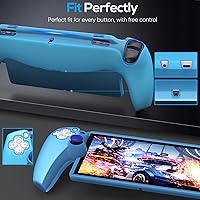 Vista 5 de FYOUNG Funda protectora para PlayStation Portal, funda protectora de silicona suave con protección completa y agarre antideslizante para el pulgar
