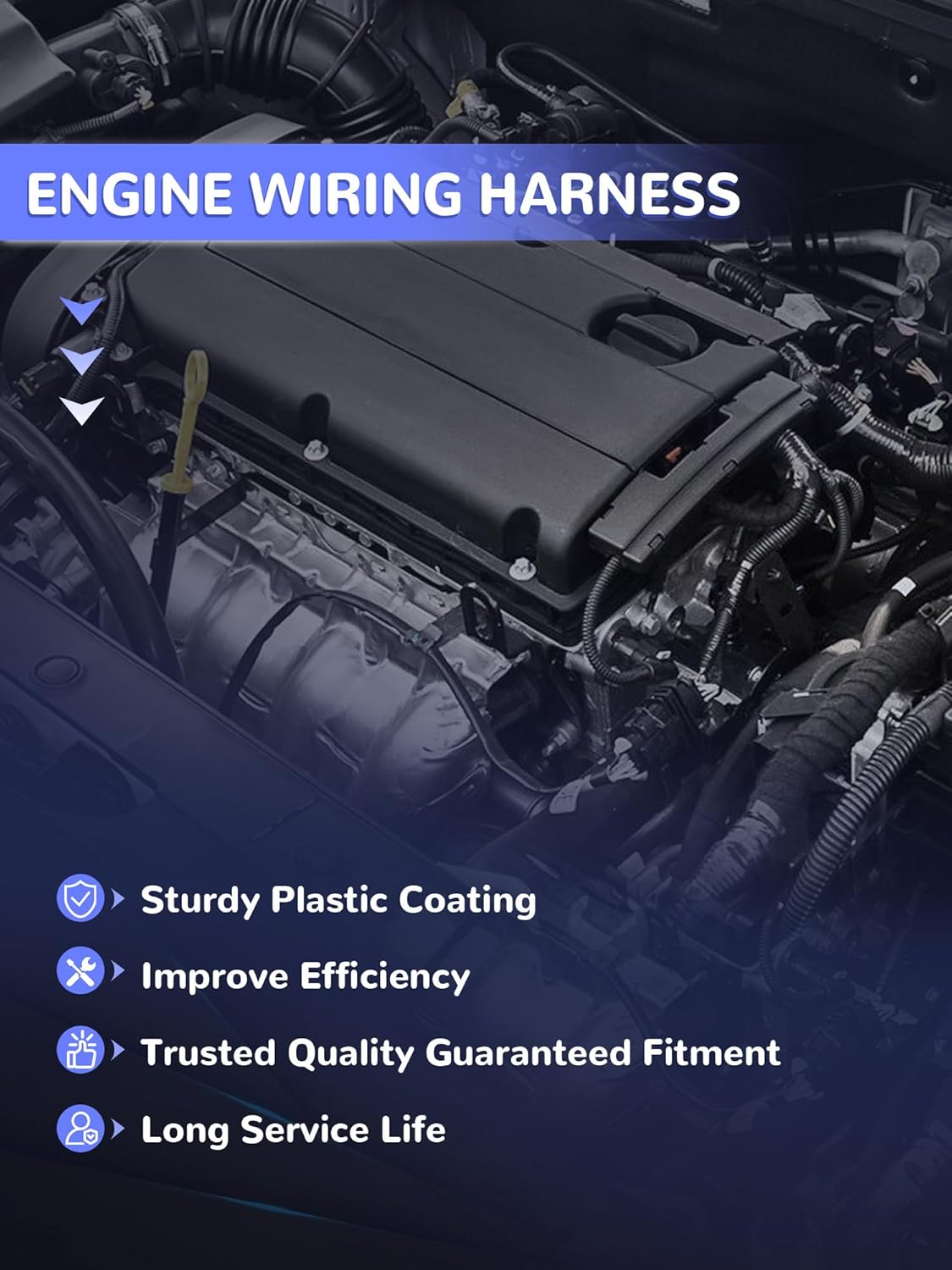 Engine Standalone Wiring Harness TR6060 T56 58X Replacement for 2006-2015 LS2 LS3 6.2L 6L80E 6L90E 58X DBW 2006-2015 Truck