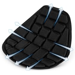 Funda Asiento Derbi Senda Silla de montar Cojín de Asiento de Motocicleta, PSLER Funda de Acolchado de Asiento Conductor Universal de Red para Scooters de Motocross Cojín de Alivio de Presión de Airbag de Protector Solar