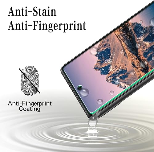 Miniatura 4 de MAYtobe Paquete de 2 protectores de pantalla de vidrio templado para Google Pixel 6a 5G, compatible con huellas dactilares, antiarañazos, sin