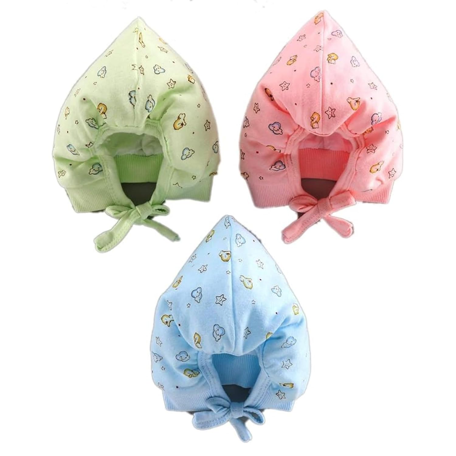 angaakar Printed Soft Cotton Cap for New Born Baby Boys & Girls Tie Knot Caps for Infants Topi | Pack of 3 - Review, Price and Buying Guide