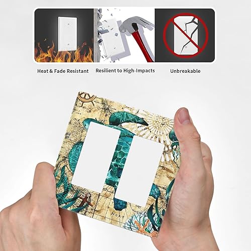 Vista 557 de Placa de pared con interruptor de luz de doble interruptor de pared para niños, diseño de dinosaurio, galaxia, espacio exterior, planeta, nebulosa