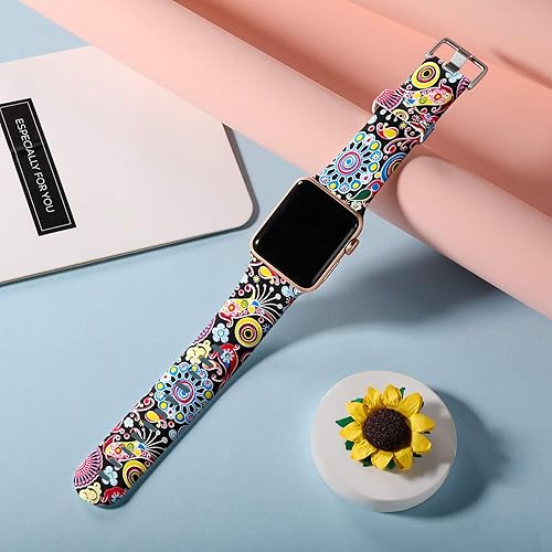 Miniatura 2 de Laffav - Correa de repuesto para Apple Watch de 40 mm, 38 mm, 44 mm, 42 mm, para hombres y mujeres, diseño deportivo suave, resistente al agua,