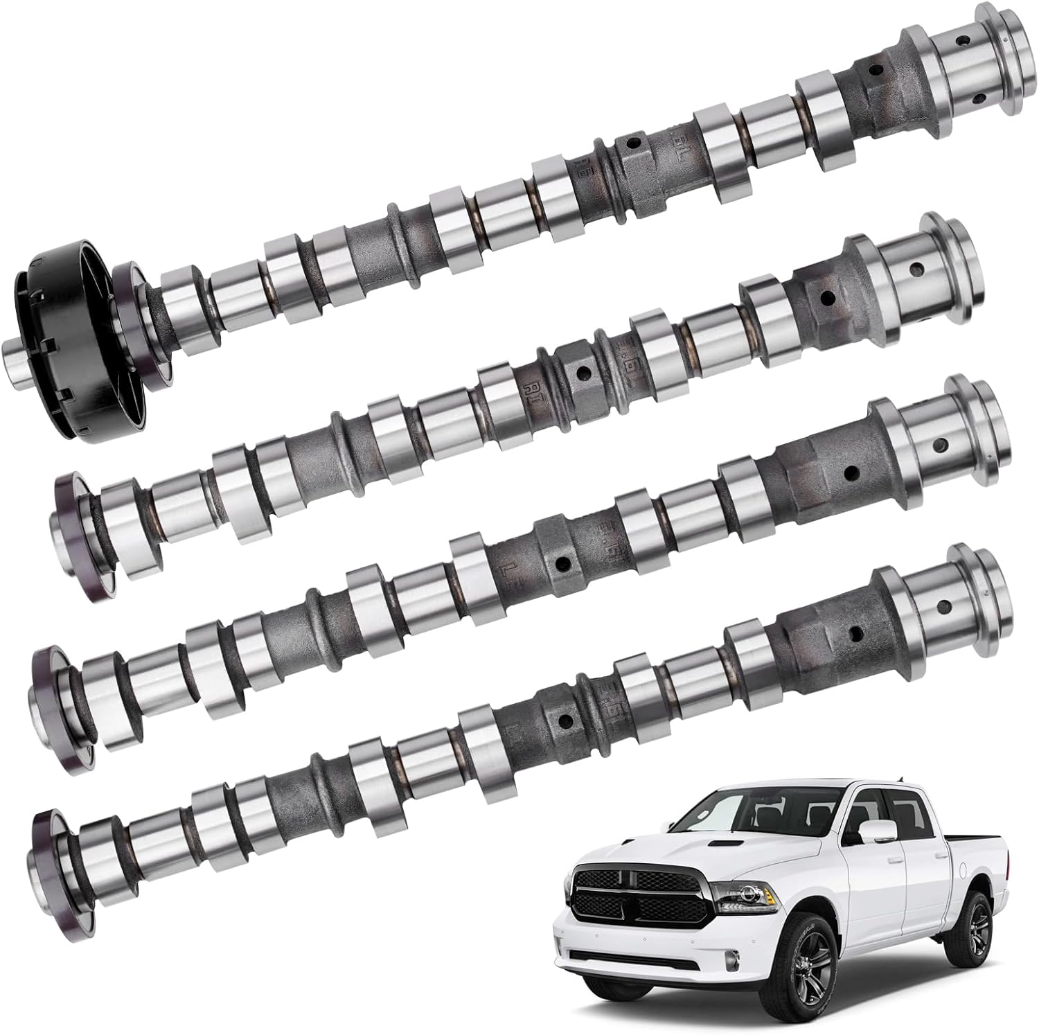 4PCS Engine Camshaft Set Exhaust & Intake Compatible with Jeep Wrangler, Chrysler 200 300, Dodge Durango & Ram 1500 2500 3.6L V6 Models Replaces for 5184377AG 5184378AG 5184379AG 5184380AG