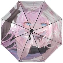 Beauty Sexy Anime Girl Windproof Umbrella Automatic Umbrellas for Teen Boys Fits Backpack