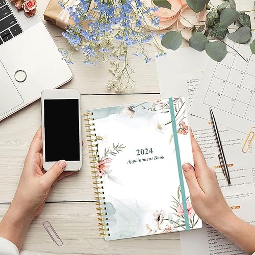 Miniatura 7 de Agenda y agenda de citas 2024  Agenda diaria por hora 2024 de enero de 2024 a diciembre de 2024, libro de citas semanal con intervalo de 30 minutos,