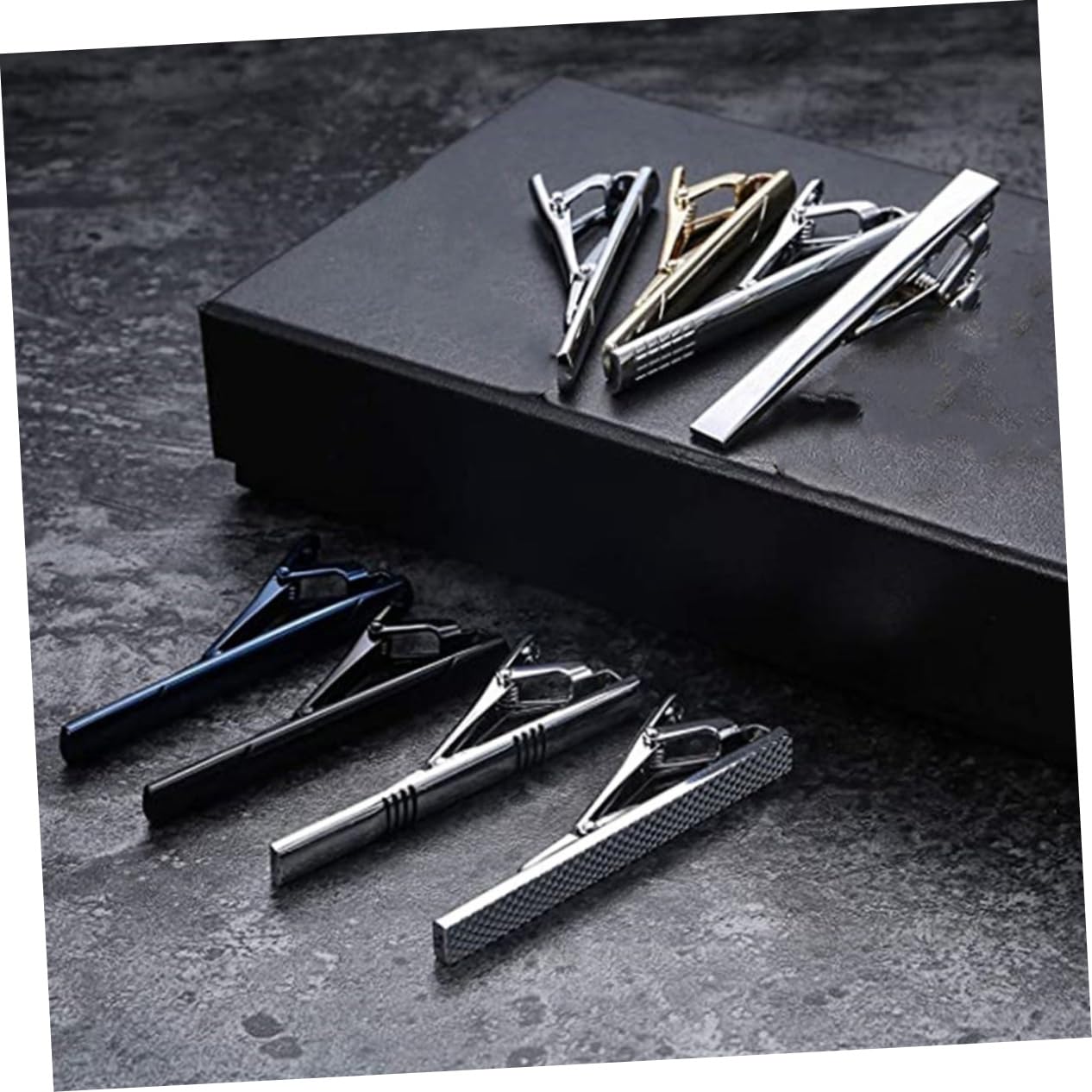 8piezas Clips Para Corbata De Cobre Accesorios Elegantes Para Hombres Fijos y Seguros Para Trajes y Uso Diario