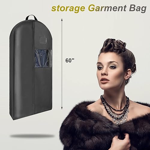 Miniatura 3 de 3 bolsas de ropa de 43 pulgadas para viajes, bolsa de ropa resistente para almacenamiento de ropa, bolsas de traje reforzadas para hombres de viaje,
