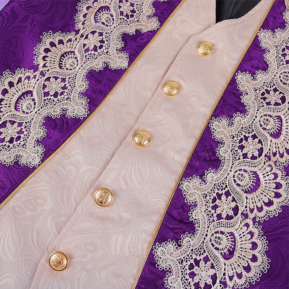 AGYMNX Ropa gótica para hombre, abrigo steampunk frack, vintage, gótico victoriano, chaqueta renacentista, cosplay, disfraz de Halloween, abrigo bordado
