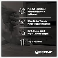 Vista 8 de Banco cubo para almacenamiento de zapatos Prepac , Laminados de madera compueta, Negro