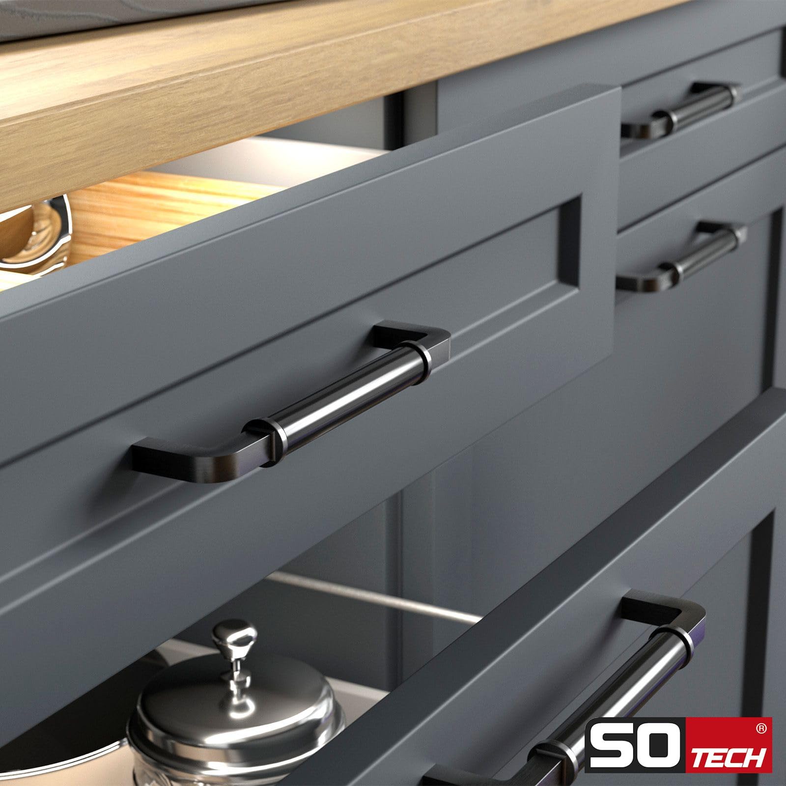 SOTECH 20 tiradores para muebles de porcelana AXIS BA 160 mm
