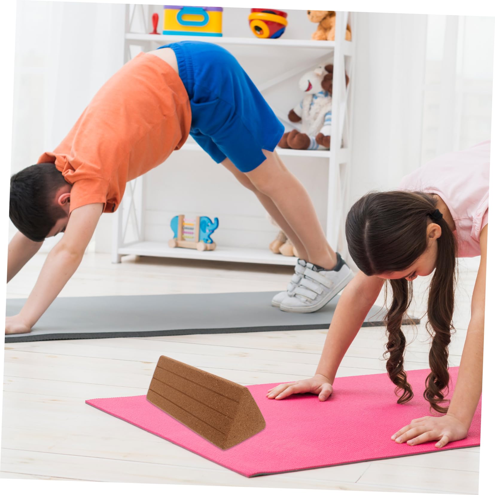 BESPORTBLE Bloques De Yoga De Corcho De Alta Triángulo Adaptable Para y Ejercicios Accesorios Para y Fitness De Cintura y Abdomen Principiantes