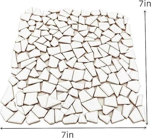 Vista 91 de Azulejos de mosaico de cerámica de 7.05 oz para manualidades, azulejos de mosaico de porcelana de 0.2 x 0.8 pulgadas para decoración del hogar