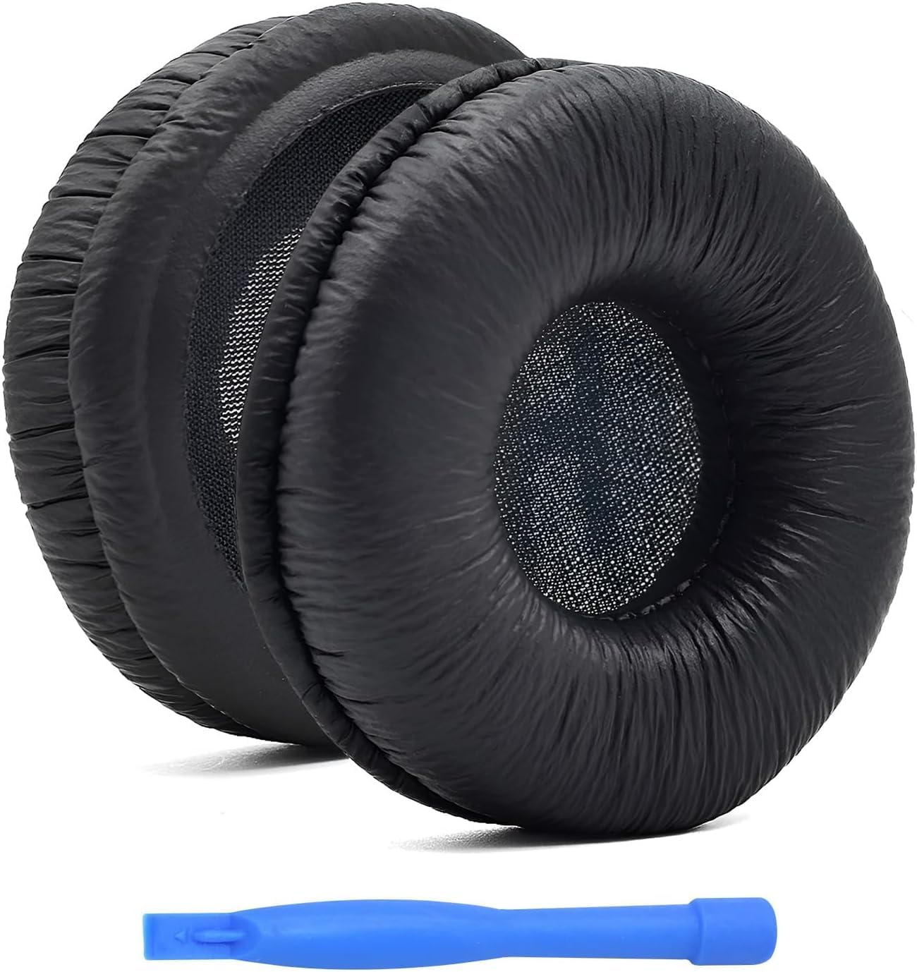 Street27® Earpad Cushion Compatible with JBL C300SI, T250SI, T450, T460BT, T600, T500BT, 520BT Headphones, Frog Leather & Soft Memory Foam 70mm Ear Pads Cushions (Black)