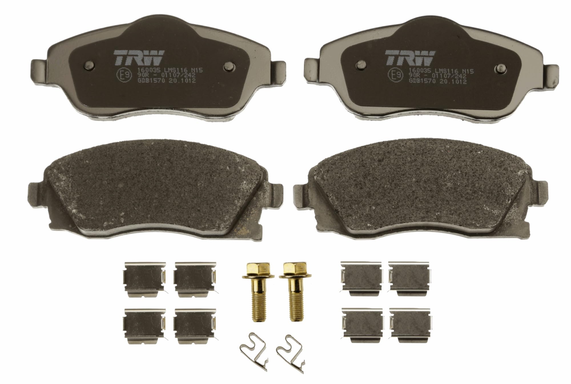 TRW GDB1570 Brake Pad Set of 4 for Vauxhall Corsa MK II (C) (X01) 2000-2007 Front Axle and other vehicles