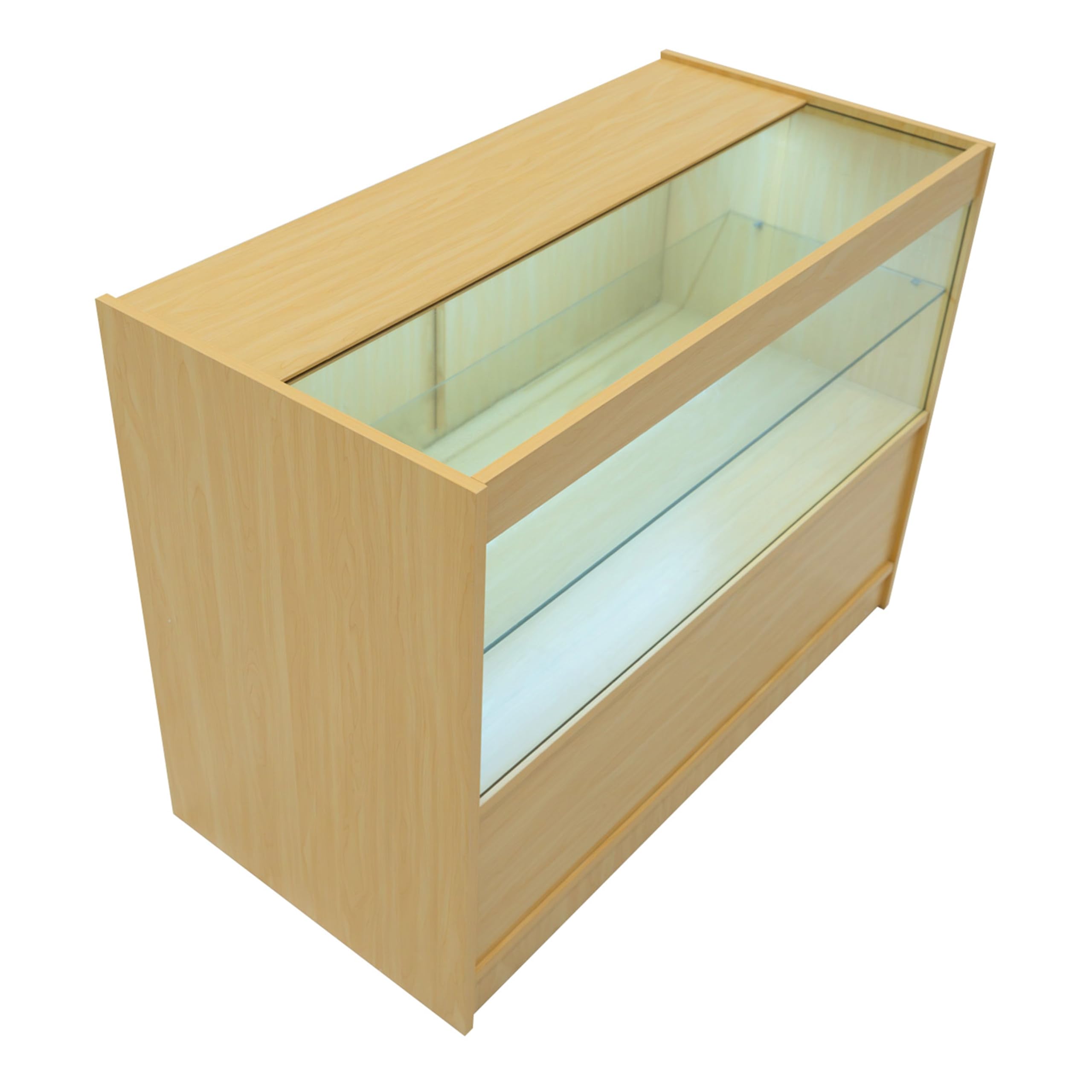 Monstershop Unisex Beige Led Retail Shop Counter C1200 - Maple In