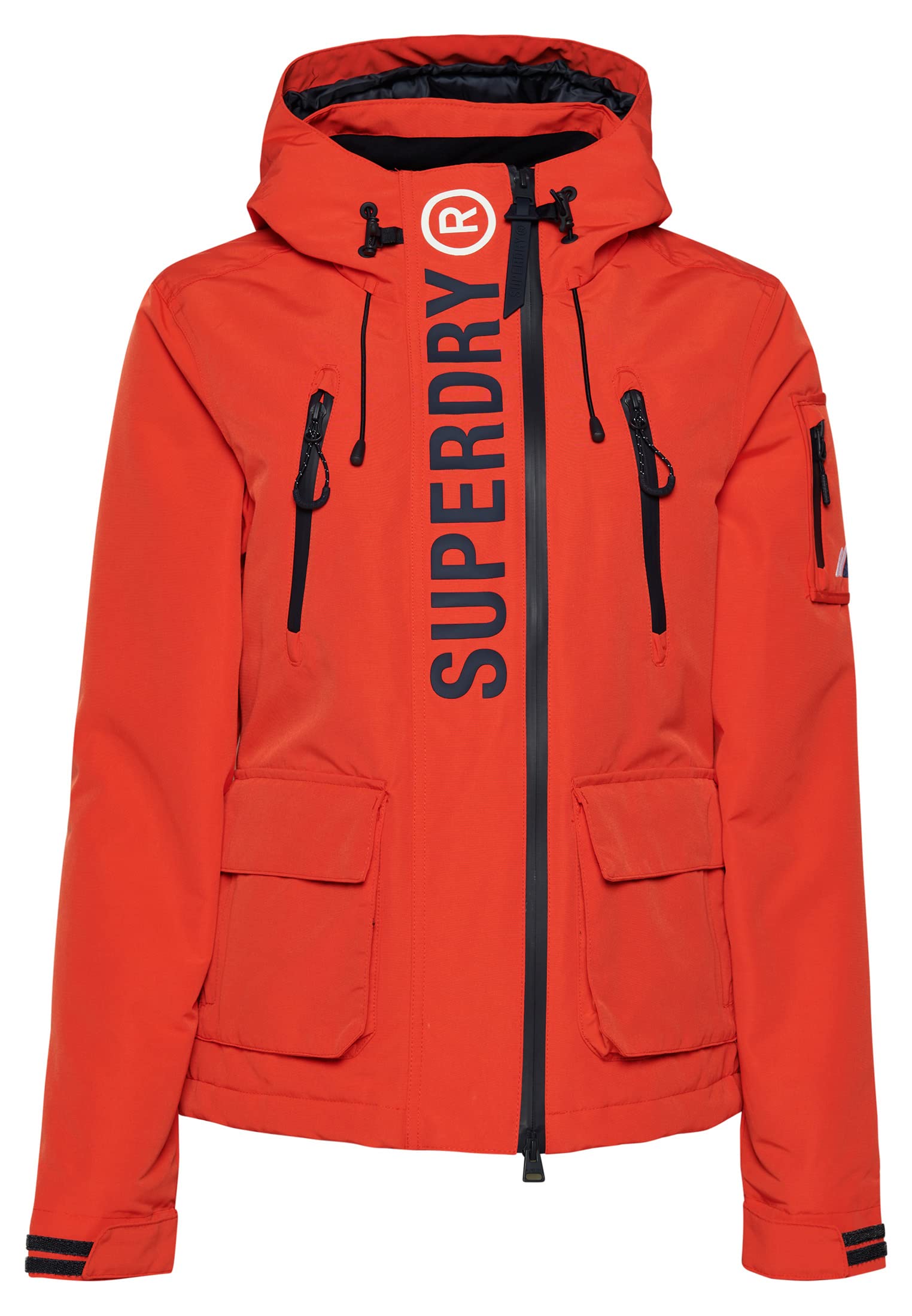 Superdry Womens Ultimate Windcheater Windbreaker, Bold Orange/Rich Navy, S