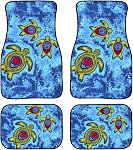 WELLFLYHOM Tapis de sol en caoutchouc pour voiture SUV & Camion - Protection contre les intempéries - Imprimé animal & Tapis de plancher arrière de voiture 4 Facile à nettoyer étanche pour les femmes filles