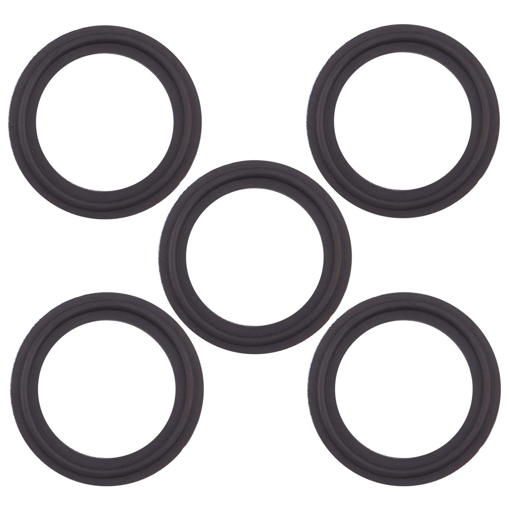 DERNORD 1.5" Tri Clamp EPDM Sanitary Gasket Fits Tri-Clover Type Ferrule (Pack of 5)