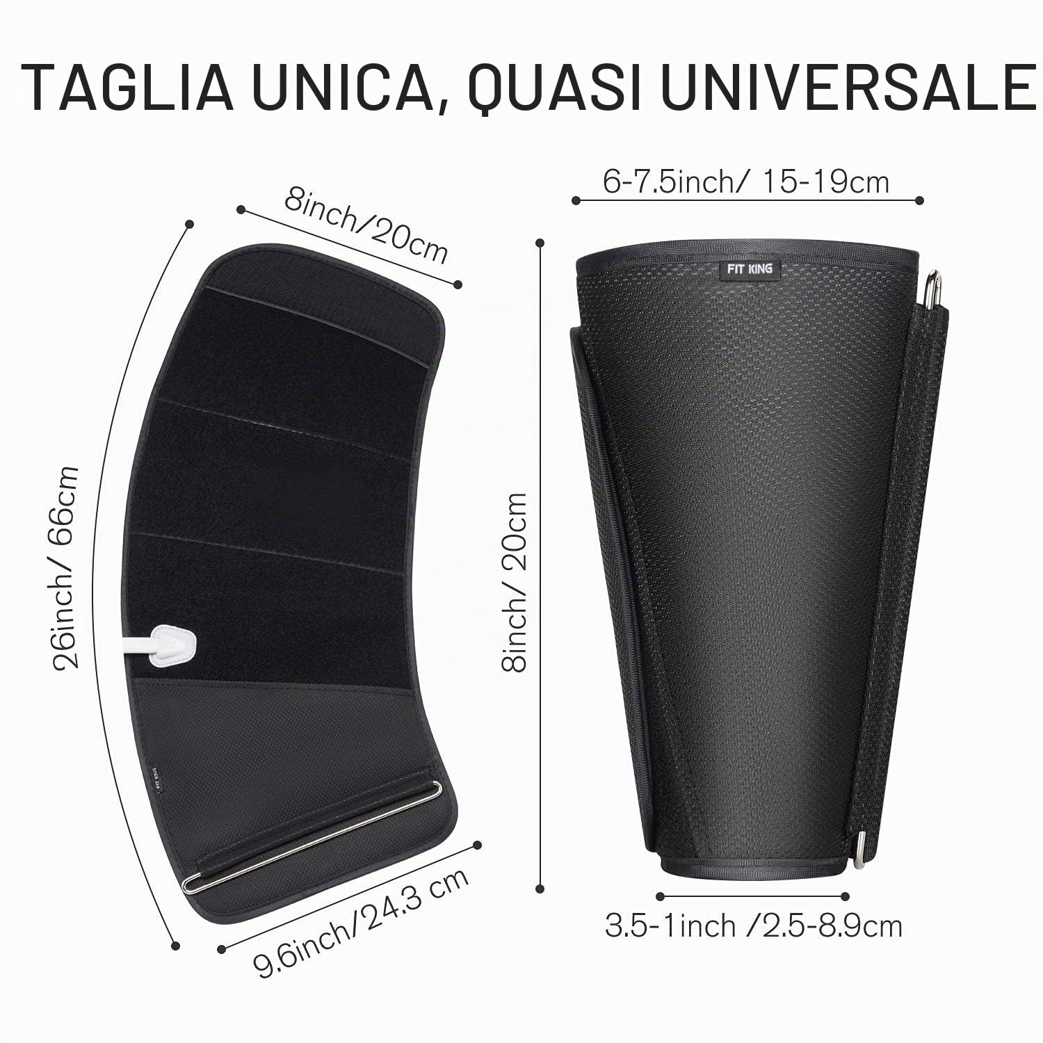 FIT KING Massaggiatore per Braccia e Polpacci Pressoterapia Linfodrenaggio Massaggiatori per Gambe per Circolazione Pressoterapia per Casa per RLS Gambe Stanche e Migliora il Rilassamento Muscolare
