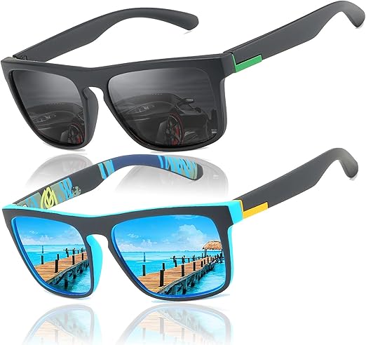 Estas gafas de sol polarizadas de LEDING&BEST ofrecen protección UV400, reducen el deslumbramiento y son ideales para actividades al aire libre. Con un diseño ligero y clásico, son adecuadas para hombres y mujeres.