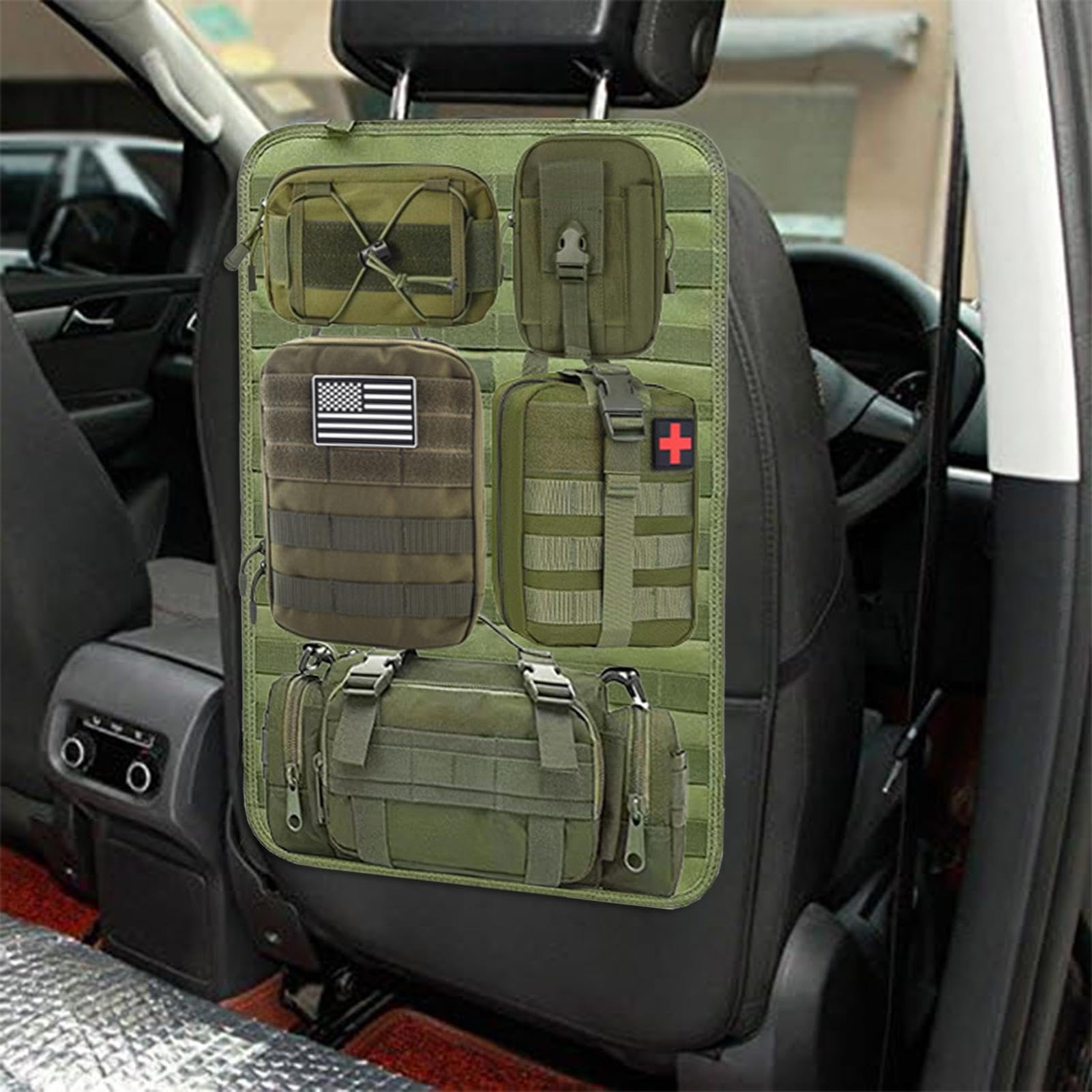 Generico Organizzatore del sedile posteriore 'auto, organizzatori di sedili | Cingcio regolabile in nylon 600D, per interni a tasche a più titoli per SUV, cami