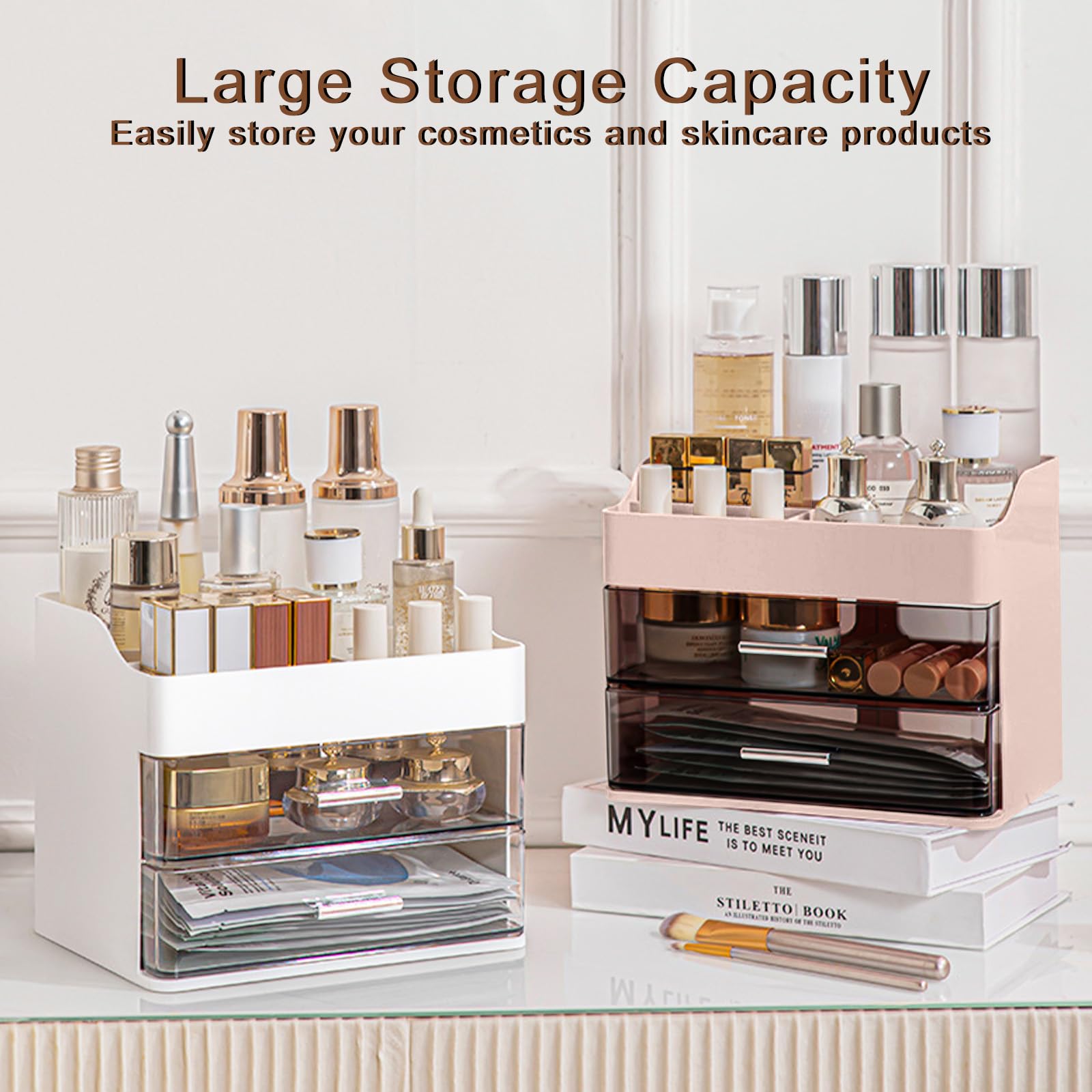 DASITON Makeup Organiser with 2 Drawers - Image 3