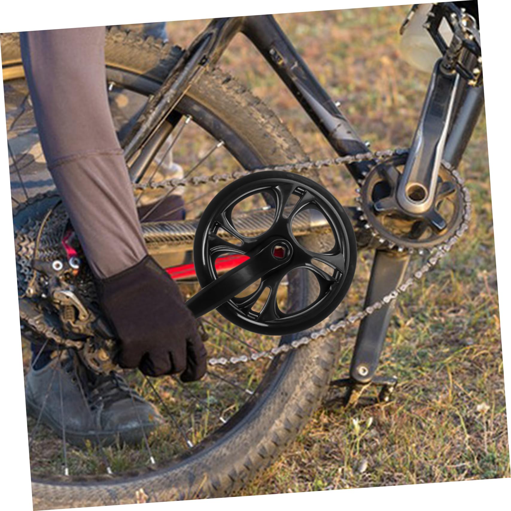 Set Pedivelle Guarnitura Bici Single Speed 48 Denti in Ferro Catena Antiscivolo 170 Mm per Mountain Bike e Bici Pieghevoli, Resistente e Leggera per Ciclisti Principianti e Professionisti