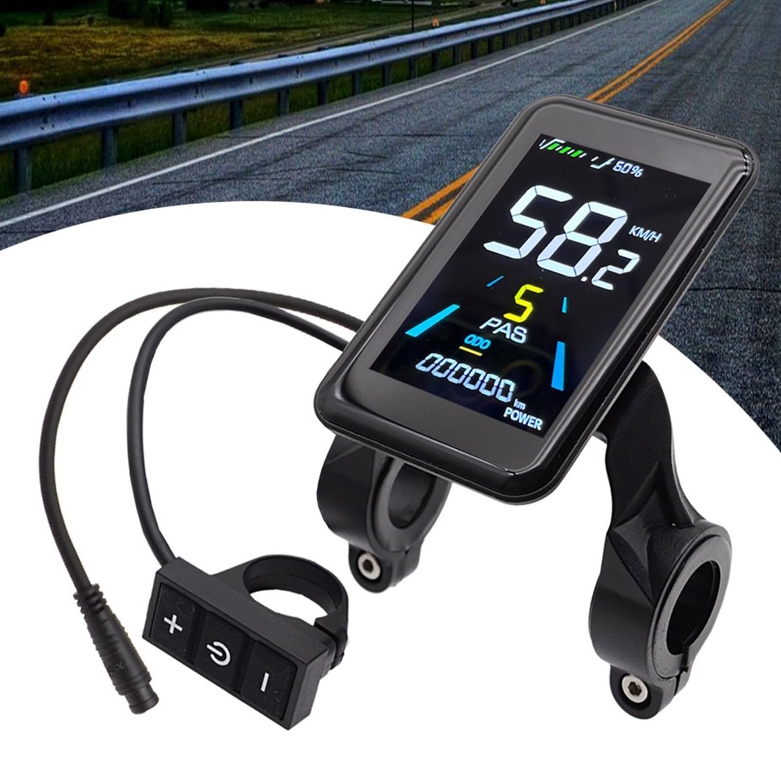 24V 36V 48V Bici Elettrica Display LCD 6Pin Display Colorato Connettore Impermeabile Spina per Dati Del Veicolo Antiurto Impermeabile