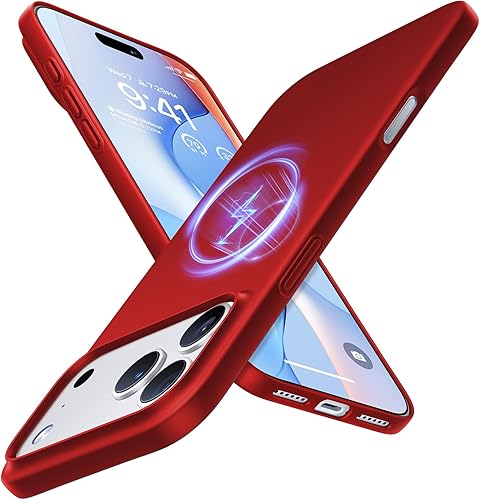Vista 17 de TORRAS Funda magnética delgada para iPhone 17 PRO MAX, funda ultradelgada para teléfono 17 ProMax compatible con MagSafe, ligera, antiarañazos