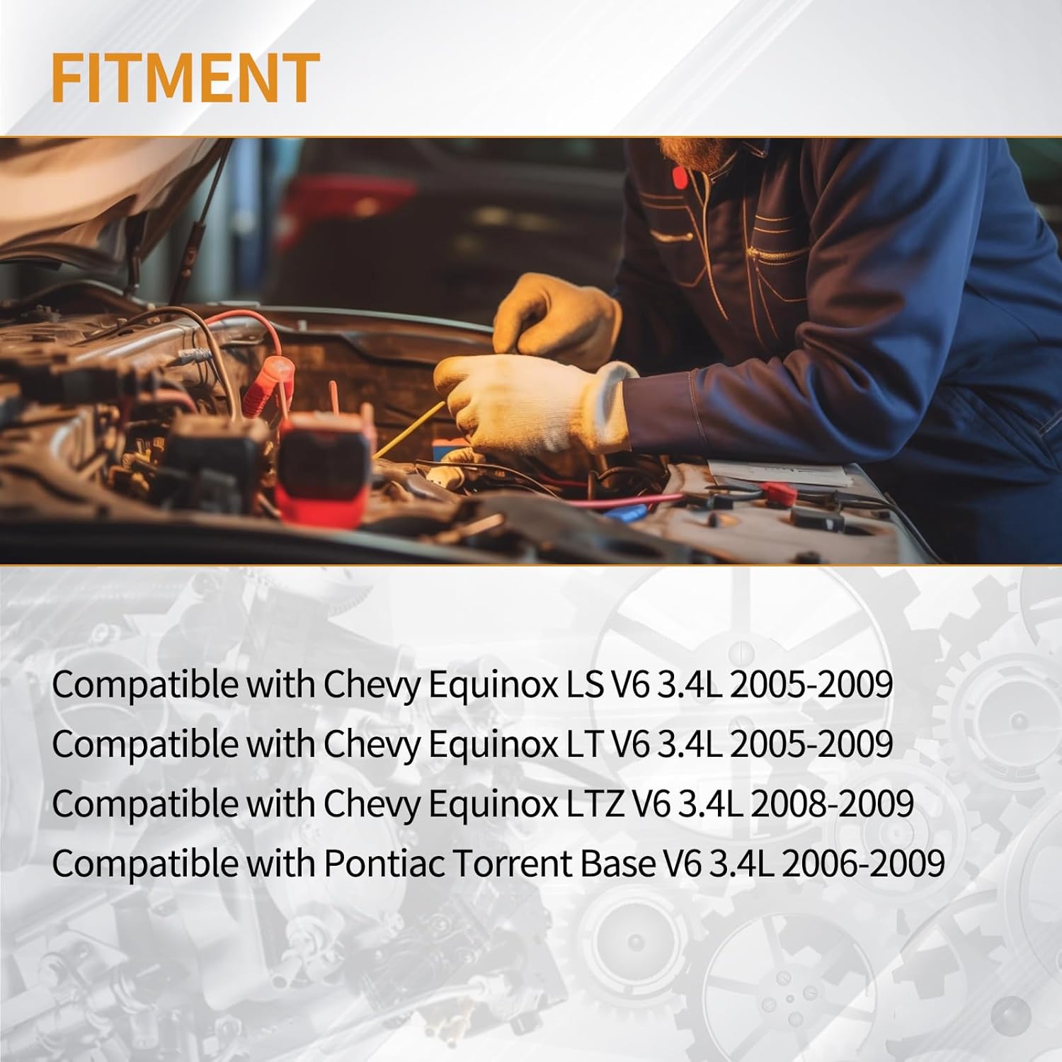 6PCS Fuel Injectors 4 Holes Compatible with Chevy Equinox LS, LT 2005 2006 2007 2008 2009, LTZ 2008 2009 V6 3.4L, for Pontiac Torrent Base 2006-2009 V6 3.4L Replace# 0280156182 89017615 FJ704