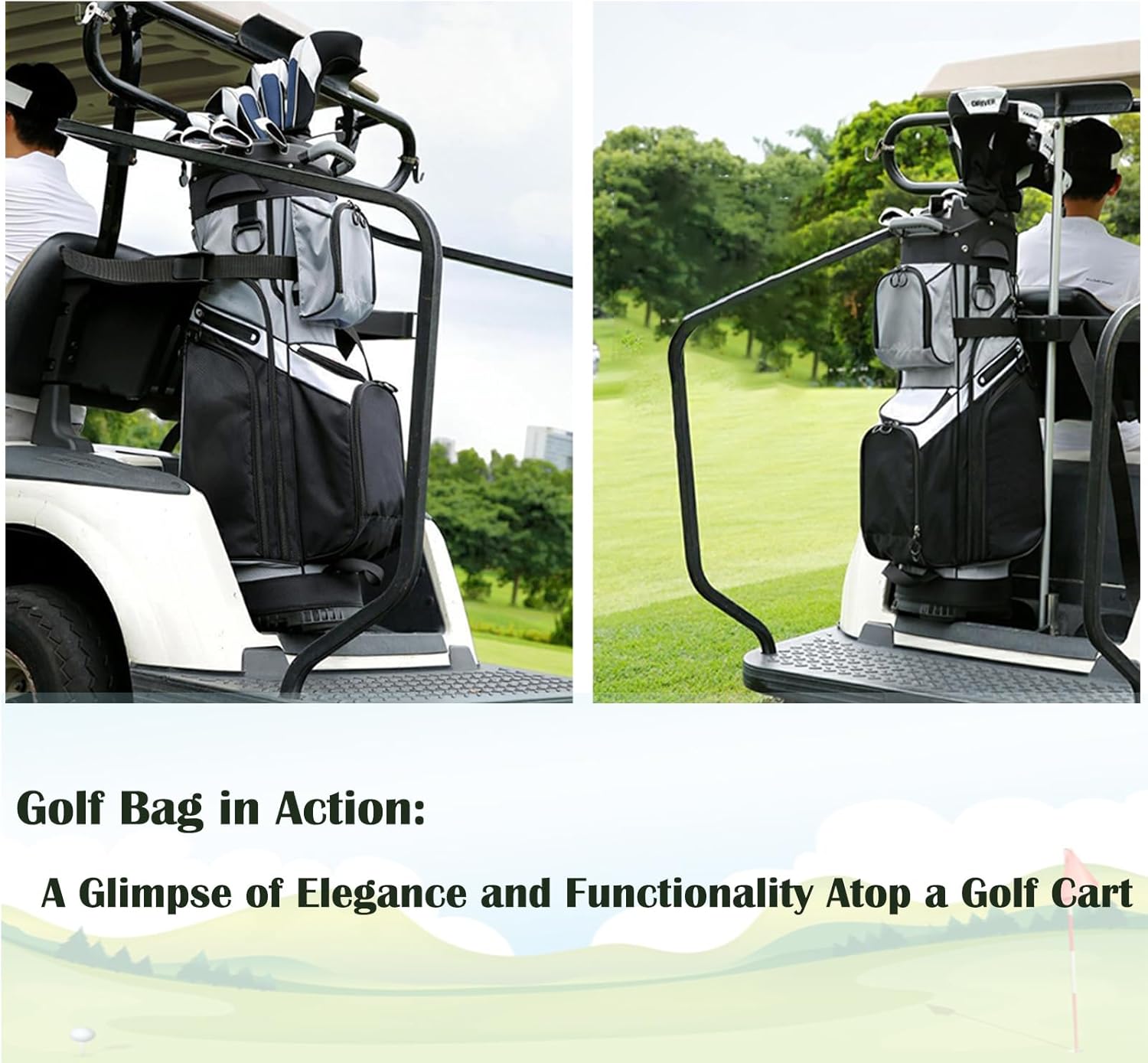 Golf Cart Bag Golf Bags Lightweight with 14 Way Organizer Divider Top Premium with Handles and Rain Cover 41.7inches Height for Men (Taller)