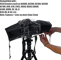 Vista 5 de WANBY Waterproof Camera Rain Cover Professional Soft Black Camera Rain Covers for All DSLR SLR Cameras