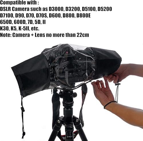 Miniatura 5 de WANBY Waterproof Camera Rain Cover Professional Soft Black Camera Rain Covers for All DSLR SLR Cameras
