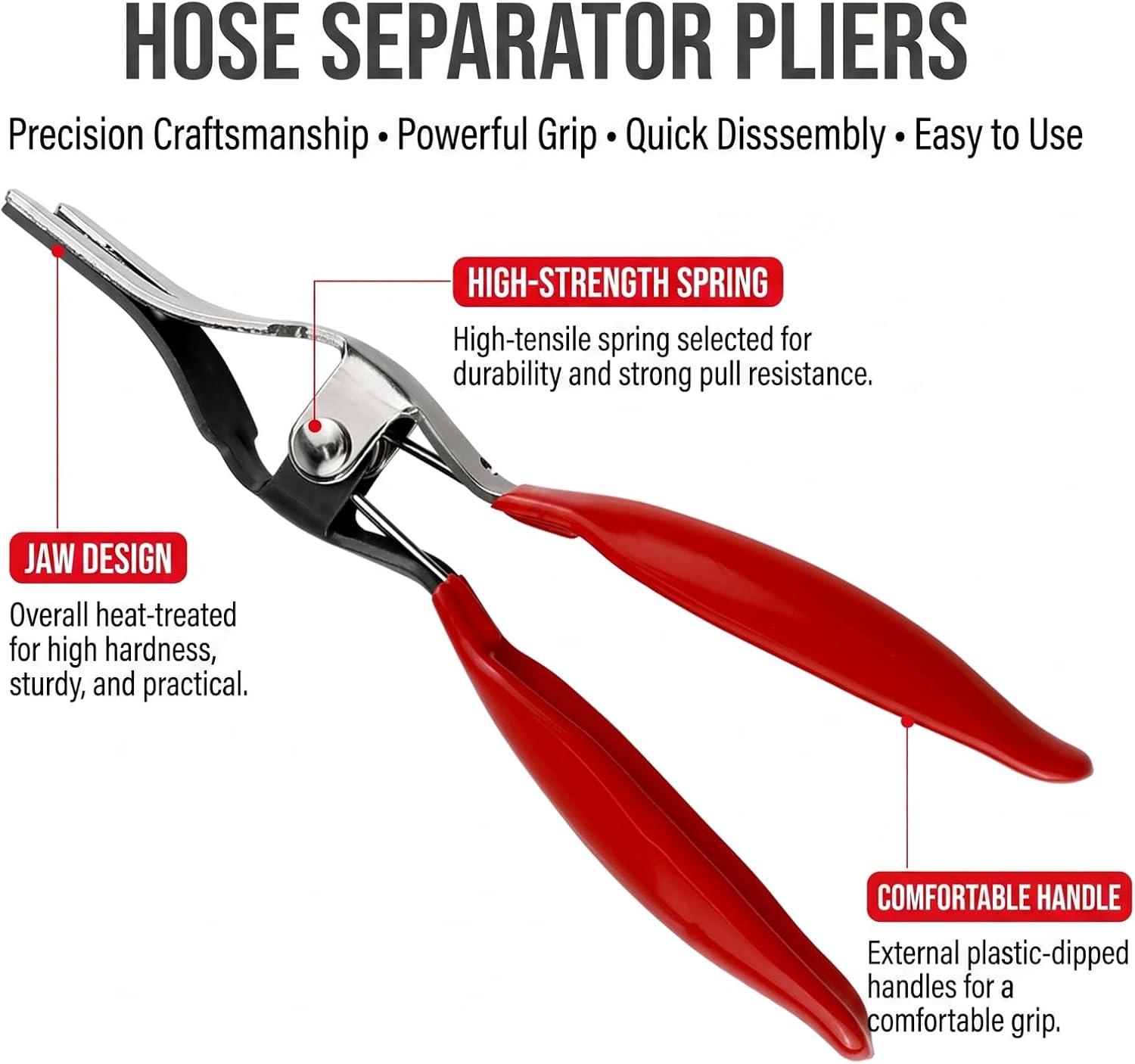Car Hose Removal Pliers, Universal Vehicle Fuel Vacuum Line Tube Remover, Marine Oil Water Hose Separator Pipe Repair Tool for SUV Sedan Truck Automotive Maintenance
