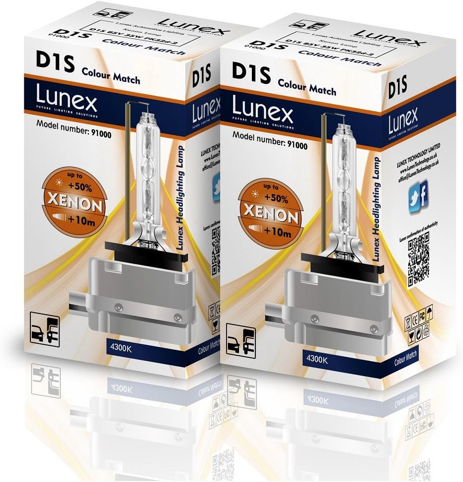 Lunex D1S HID Headlight Lamp Xenon Replacement Bulb (4300K)