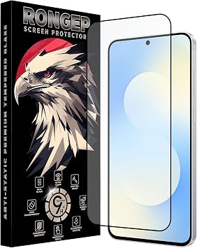 Rongep [Full-Glass] Samsung Galaxy S25 FE için Ekran Koruyucu 9H Sertlikte Anti-Static Temperli S25 FE Ekran Görüntü ve Dokunmayı Etkilemeyen Çizik ve Darbelere Karşı Samsung S25 FE Ekran Koruyucu