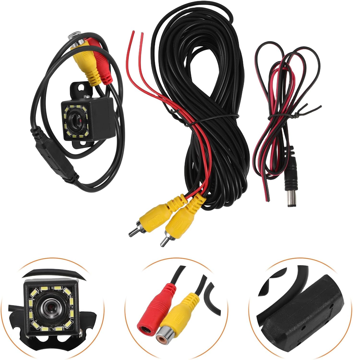 Car Rear View Camera 1080p HD Wide Angle Backup Camera with Night Vision and Blind Spot Ccd for Suvs Trucks and Cars