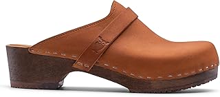 Handmade Swedish Wood Clogs for Women, Low Heel Mule | Tokyo