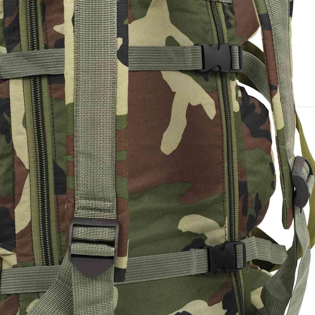 Worek marynarski 3 w 1, styl wojskowy, 45 l, kamuflaż z powlekanej tkaniny Oxford, torba podróżna, torba sportowa, torba treningowa, z paskiem na ramię i paskiem do plecaka, na kemping, do