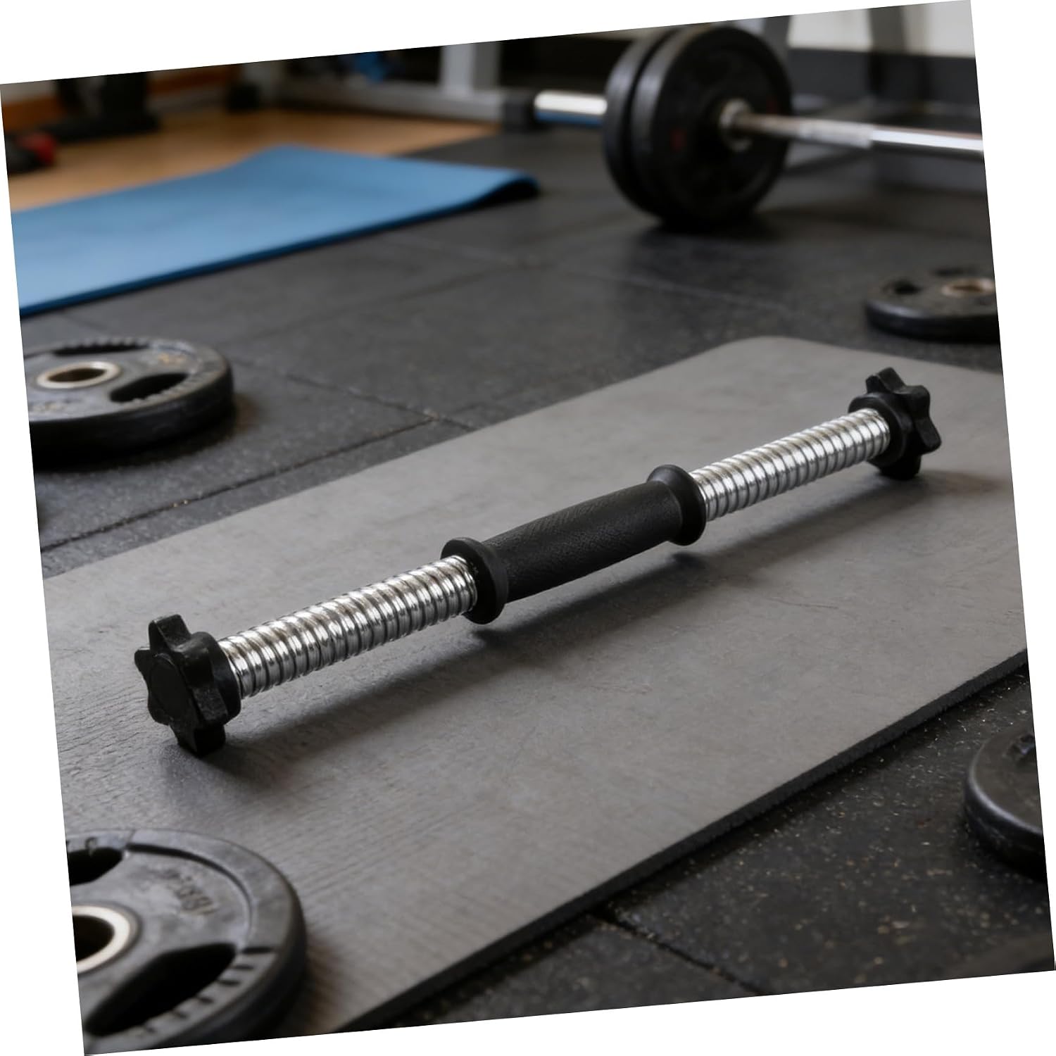 2pcs Threaded Dumbbell Handles Featuring Reliable Spinlock Collars and Ergonomic Grip, Steel Adjustable Dumbbell Bars for Strength Training and Toning Workouts