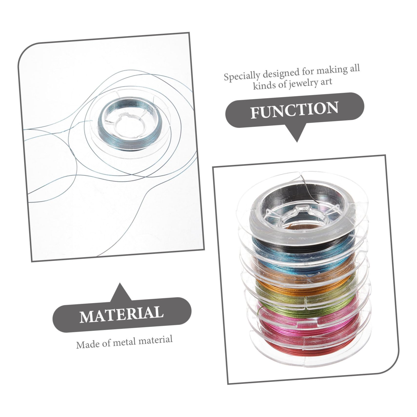 4 Set Filo di acciaio per perline filo di rame per copricapo di gioielli fatti a mano filo per scultura pieghevole filo di perline resistente all'usura kit hair charms hair jewelry