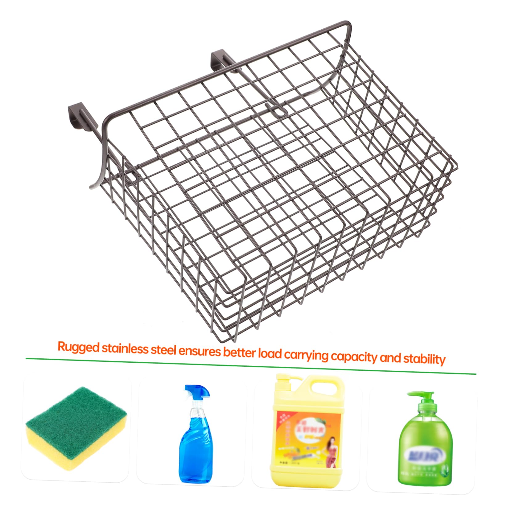 VALICLUD Cesta Negro Colgante Armario Hierro para de Alambre Organización Diseño Estante de Almacenamiento Práctico de Cocina Hogar