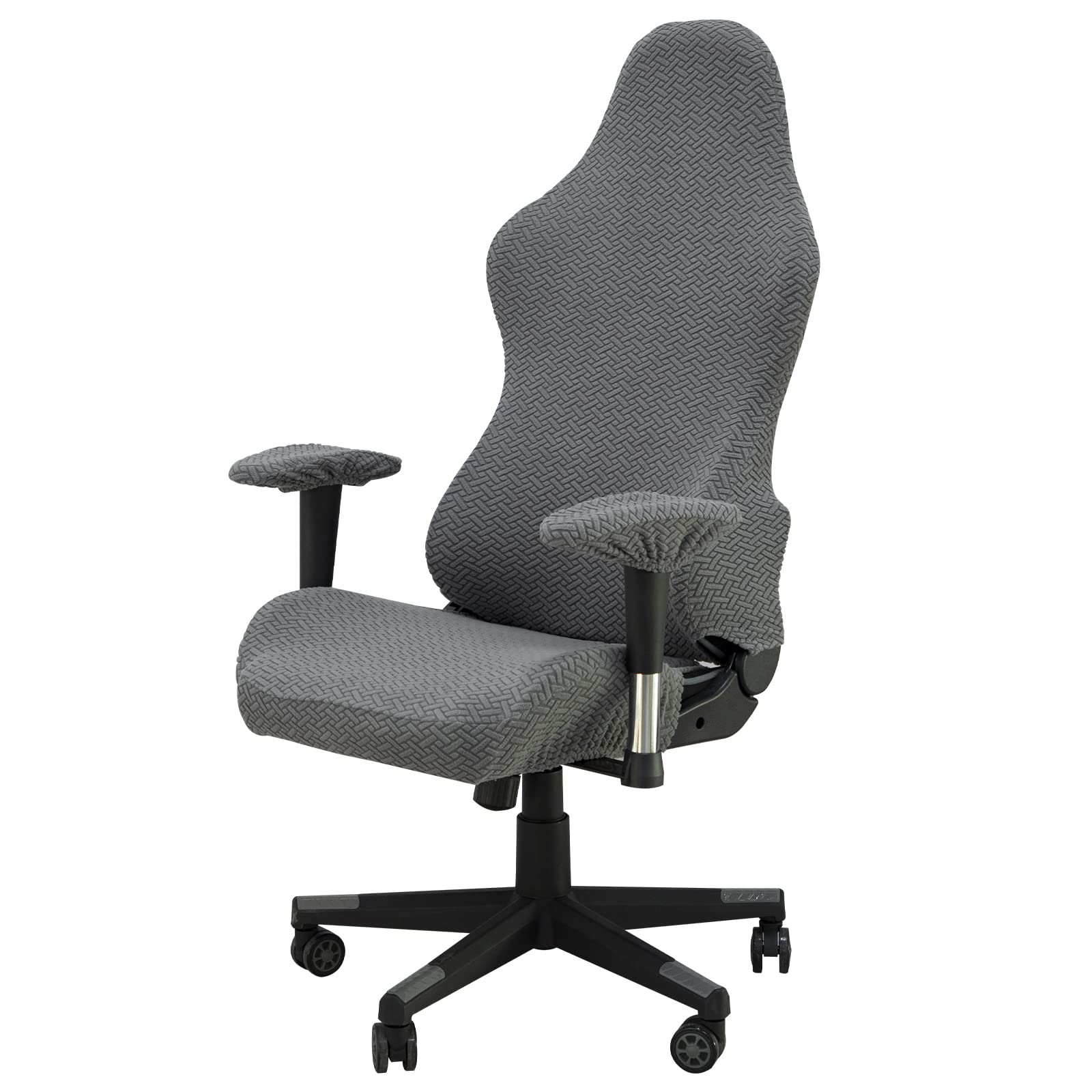 jianyana Gaming Chair Covers with Armrest Covers, Knitting Gaming Chair Slipcovers Stretchable Computer Chair Covers Protector for Reclining Racing Gaming Chair