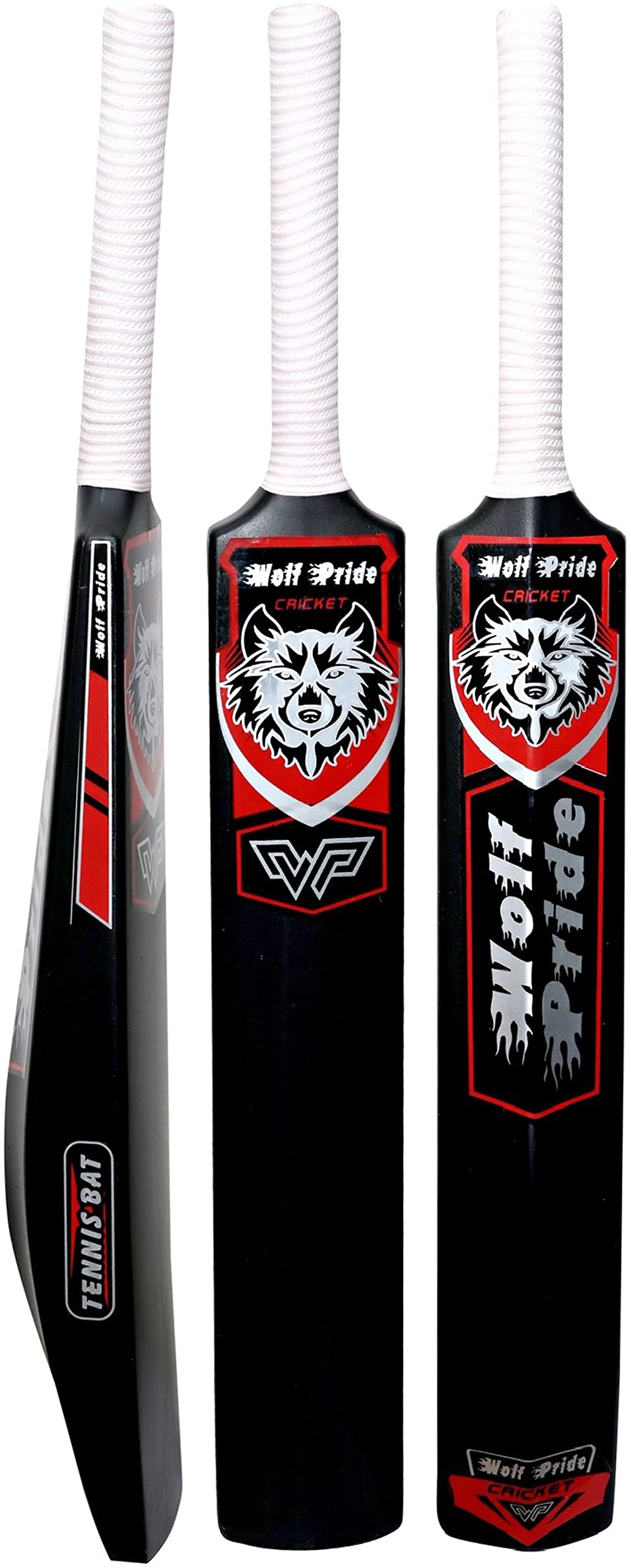WOLF PRIDE WP Red & White Black Hard Plastic Cricket Bat Size 8N (34"X4.5") (B0C1H95NWY) Amazon Price History, Amazon Price Tracker