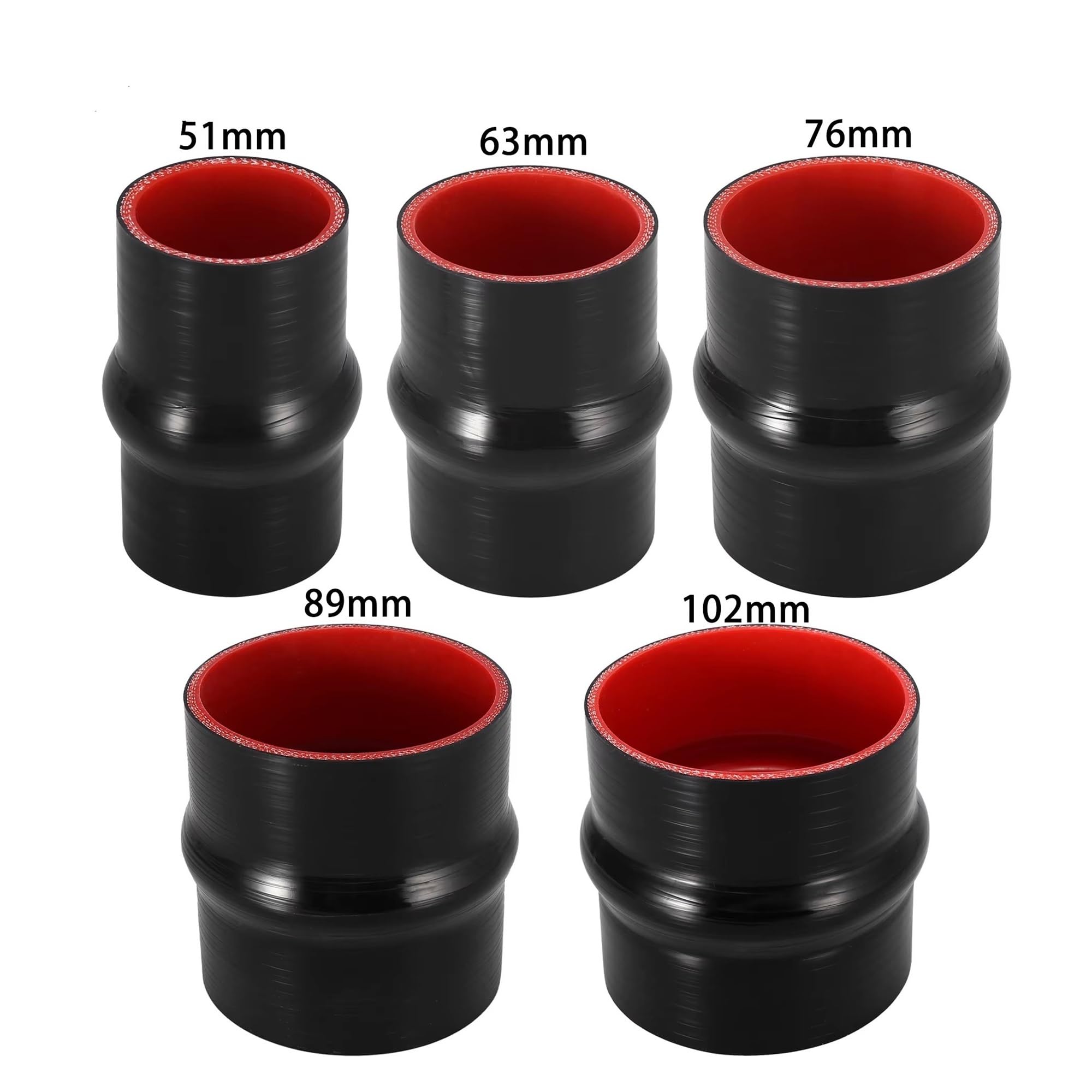 Entrada Aire Coche Manguera Reductora Silicona Recta 51 Mm/63 Mm/76 Mm/89 Mm/102 Mm Diámetro Interior Acoplador Manguera Silicona Tubo Intercooler 102 Mm Longitud(89mm)