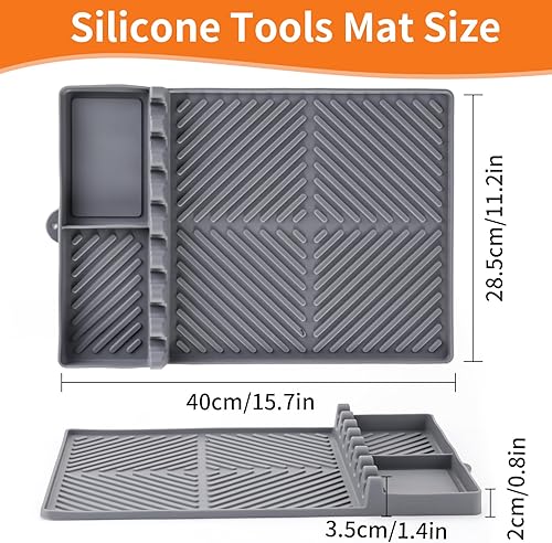 Miniatura 2 de Estera de Parrilla Barbacoa Accesorios de Parrilla para Blackstone, Estera de Estante Lateral Parrilla para Parrilla al Aire Libre, Espatula de